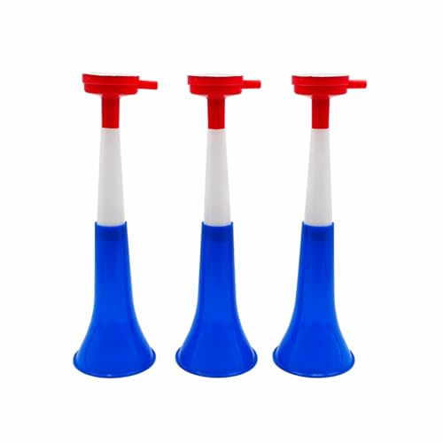 Vuvuzela trumpeter två kroppar fotbollstillbehör och sportfirande högljudd lufthorn för animation idealisk för transport (3 produkter, Frankrike)