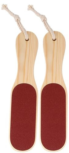 EOYVAIL Lime per la cura dei piedi，Lima professionale per piedi, lima per piedi e talloni, pietra pomice con manico in legno, rimuove calli, calli, pelle morta sulla cornea (3 pezzi)