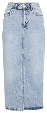 VILA Jupe en Jean VIJAF - Mi-Longue Light Blue Denim 38 Light Blue Denim 38