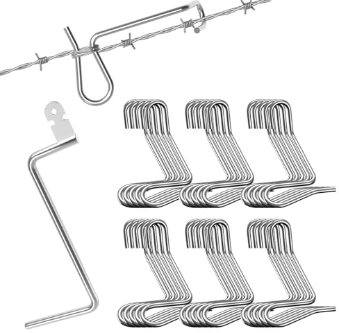Fence Stretcher Tool Kit - 30-Pack 1/4 Wire Tightener Clips + Heavy-Duty Handle for Barbed Wire, Chain Link & Farm Fencing - Rust-Resistant Tensioner for Ranch, Garden, Pasture