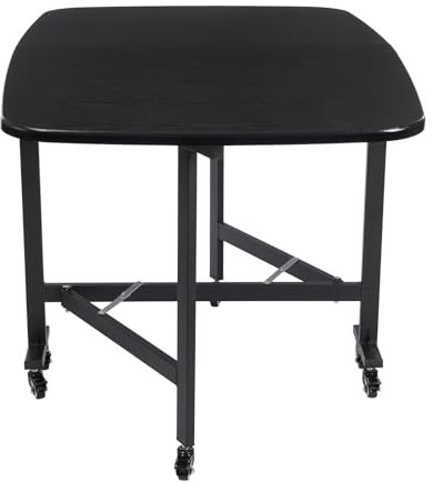 Aohuada Tavolo da pranzo multifunzione pieghevole con 6 ruote dei freni, tavolo da cucina 3 in 1, fino a 100 kg, 120 x 80 x 75 cm