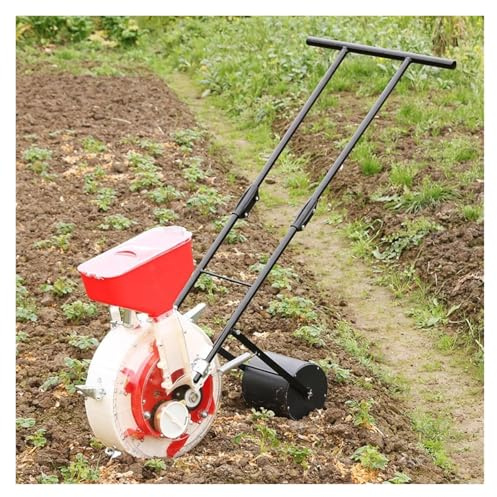 Fioriera da giardino, Seminatrice manuale a spinta, seminatrice for mais, seminatrice manuale, macchina for semina portatile, profondità di semina 3,5-7,8 cm(10mouths)