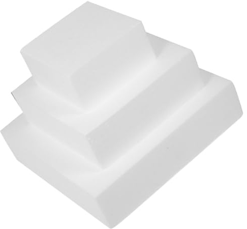 Veemoon 3pcs Square Foam Cake Dummy for Wedding Fake Cake and Party Accessories in White Foam