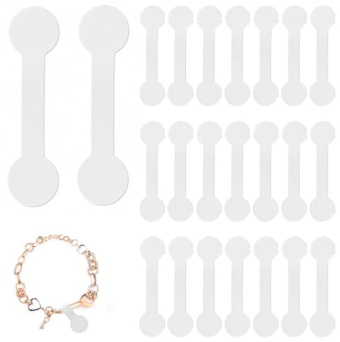 500Pcs Ring Price Stickers Blank Jewellery Labels Small Bracelet Tags Jewelry Tag for Pricing, Self Adhesive Blank Label, Barbell Label White Pricing Labels for Necklace Earring Rings