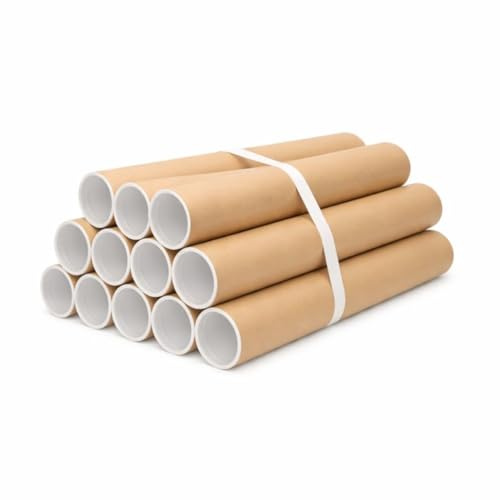 12 tubi di in cartone resistenti per spedizione con tappi 35 x 7 cm disegni fogli poster stampe A4 A3 spedizioni