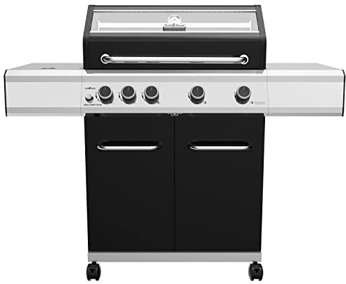 Grillfürst Gasgrill G410E - 4-Brenner Edelstahl, Grillwagen Gasgrill mit Sichtscheibe, Outdoor Grill mit Infrarot-Hochtemperaturzone, doppelwandigem Deckel und Edelstahl-Rosten