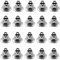 LAIYOHO 20 Pack 1.1cm Silver Metal Jingle Bells - Antique-Style Craft Charms for DIY Wind Chimes, Christmas Decor & Holiday Crafts