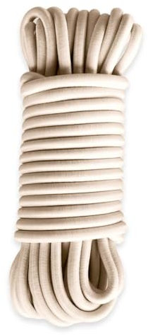 TECPLAST Sandow élastique Ivoire 15 mètres 9SW - Qualité PRO - Tendeur pour bâche de diamètre 9 mm