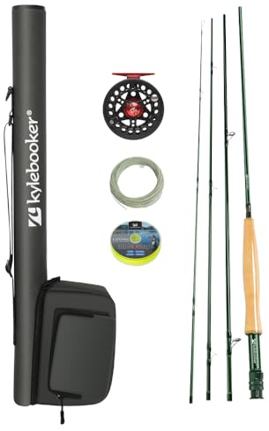 Kylebooker Fly Fishing Rod with Reel Combo Kit（8wt 9‘0“,4sec Rod,7/8 Reel ）