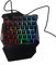 Cyrank One Handed Gaming Keyboard, 35 Keys Rgb Backlit Keyboard Mechanical Gaming Keyboard Mini Wired for Pc Gamer, Black