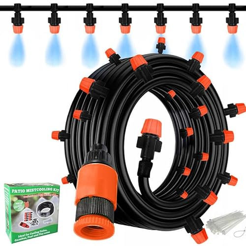 Kit Irrigazione Modulare Impianto Tubo Orto Giardino Gocciolante Nebulizzatore (10 metri 10 ugelli)