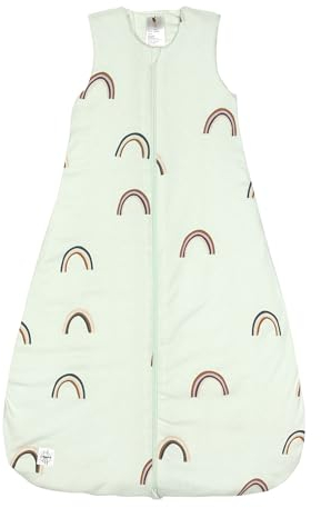 LÄSSIG Baby Schlafsack ärmellos Bio Baumwolle 2,5 TOG/Sleeping Bag Rainbow mint, Größe 50/56