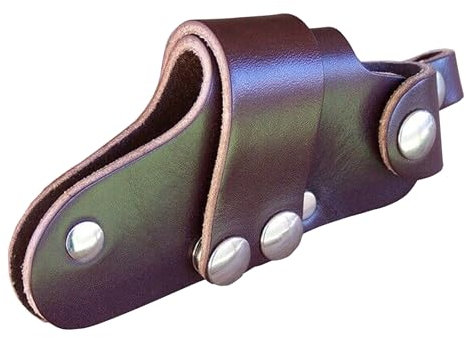 Generic Quick Draw Release Standard Leather Knife Sheath for Buck 110 Knives (Dark Brown)