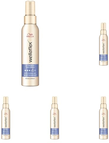 Wellaflex 2-Tages-Volumen Föhnspray für Frauen | Bis zu 48 Std. extra starker Halt | Voluminöses Haar | Schonend zur Kopfhaut, dermatologisch getestet | Frei von Silikonen | Haltegrad 4 | 150ml