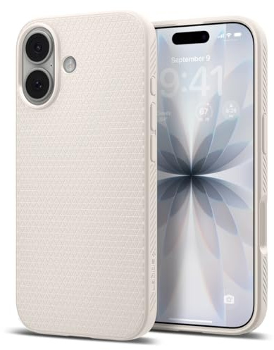 Spigen Liquid Air Phone Case Compatible with iPhone 17 [Military-Grade Drop Protection] - Natural Titanium