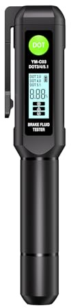 Gissroys Tester per liquido dei freni auto, tester digitale, adatto per veicoli DOT3 DOT4 DOT5, garage di casa e riparazioni auto, misuratore di umidità