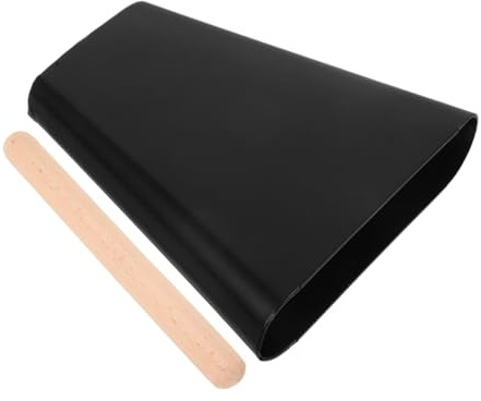 Hohopeti Campanaccio in Metallo per Batteria 4 Pollici Leggero e Facile da Usare Strumento Percussione per Eventi Sportivi e Feste con Bastone Incluso