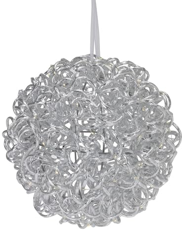 Väl hem lysande aluminiumboll med 100 mikro-LED-ljus Ø30 cm
