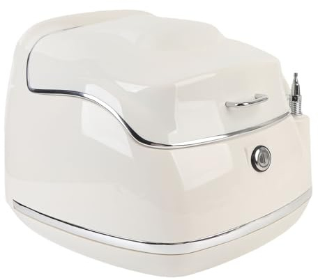 Fabater Bauletto per Moto Impermeabile Universale Adatto per Custodia Portaoggetti per Coda in Materiale ABS Adatta per Adatta per Scooter (WHITE)