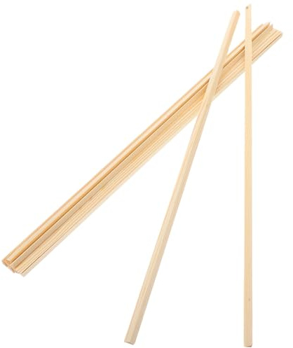 SEWACC Baguettes Bois Décoratives 10 Unités 6 MM X 50 CM pour Fenêtres et Projets Moustiquaire Autocollante