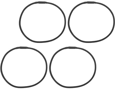 ABOOFAN Set 4 Fasce Elastiche in Gomma Nera per Supporto Microfono Antivibrazione, Accessori di Ricambio per Montaggio Microfoni a Condensatore, per Studio e Formazione Musicale