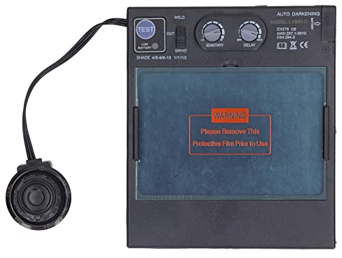 Focket Panneau de Lentilles de Soudage à Assombrissement Automatique, Masque de Masque de Soudage Automatique, Lunettes de pour Yeux, Masque de Soudeur alimenté par Batterie