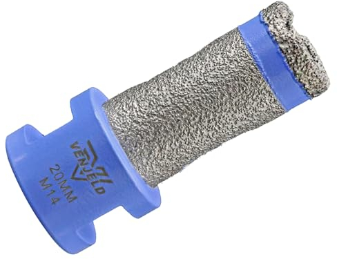 VENJELD Broca Diamante 20mm Broca de Fresado con M14 Rosca para Perforar Molienda Cerámica Porcelana Azulejo Mármol Piedra Artificial Granito