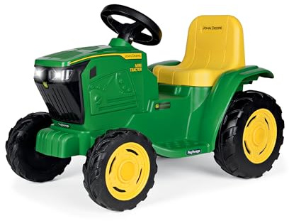 Peg Perego John Deere Mini Traktor – Elektrischer Kindertraktor 6V ab 1 Jahr mit wiederaufladbarer Batterie, LED-Lichter, Hupe, Geräusche und Melodien
