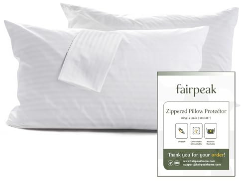 Fairpeak Kissenbezug 40 x 80 4er Pack, kopfkissenbezug mit Reißverschluss, Luxus-Hotelqualität, atmungsaktiv, weich, maschinenwaschbar