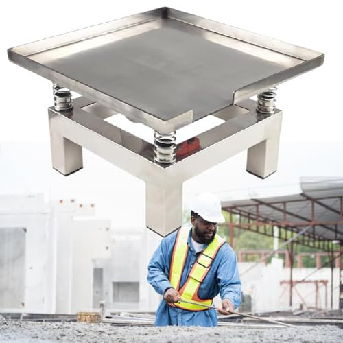 Table Vibrante pour Béton, Plateforme de Vibration 3000-3600 fois/min, Compacte 35x35cm en Acier Inoxydable,110V