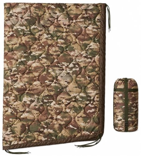 USGI Industries Couverture Militaire Woobie | Couverture de Camping à Isolation Thermique | Grande Taille, Portable, Isolation, résistante à l'eau, pour la randonnée, la Survie | Sac de Transport de
