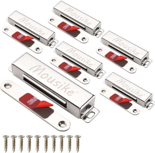 Mousike Magnetic Door Catch 30KG Strong Stainless Steel Cabinet Magnetsfor Kitchen Cupboard Wardrobe Closet Cabinet Door Latch