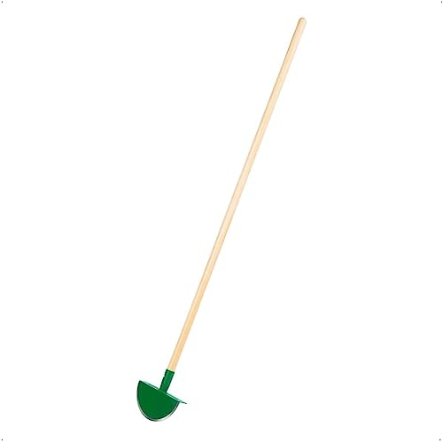 Rekord Rasenkantenstecher (verzinkt) mit 130 cm T-Stiel aus Buchenholz, Arbeitsbreite: 21 cm, zum Entfernen von überwachsenem Gras und Unkraut, Kantentrimmer
