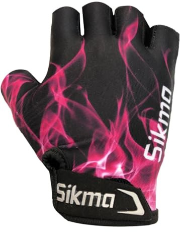 SIKMA Guanti imbottiti per bambini, ragazzi, ragazze, ciclismo, scooter, BMX, bicicletta, colore: viola, XS/XXS