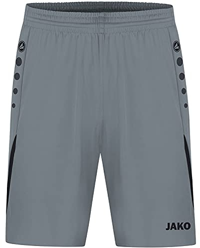 JAKO - Défi des Pantalons De Sport, Mixte Enfant, Gris Pierre/Noir, 128