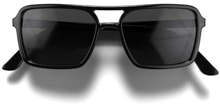LONDON MOLE® Spy gafas de sol | Gafas de estilo piloto de forma cuadrada | Hombre y mujer Unisex | Bisagras de resorte