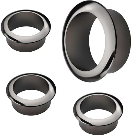 Qrity 4 st Kabelgenomföring Skrivbord, Diameter Hål 30 mm (1,2 tum) Kabelorganisatör för Skrivbord, ABS Kabelhålskydd