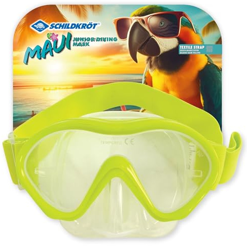 Schildkröt Gafas de Buceo Maui para Niños con Soporte para Snorkel | Diseño Cómodo con Correa Textil y Gran Ventana de Visualización | Máscara de Silicona Que Conserva la Forma