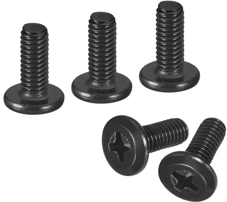 sourcing map 25 viti a testa rotonda piatta M4 da 0,7 x 10 mm, in acciaio inossidabile 304, a filettatura completa, ossido nero