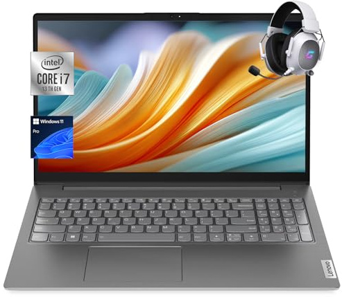 Lenovo Notebook aziendale V15 Gen 4 da 15,6, processore Intel Core i7-13620H a 10 core, 16 GB di RAM, SSD da 512 GB, Wi-Fi 6, display FHD, HDMI, USB-C, RJ45, pacchetto per studenti e professionisti