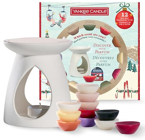 Yankee Candle Duftwachs-Geschenkset | 12 Duftwachse, 1 Duftwachsbrenner und 1 Teelicht | Après-Ski-Kollektion | Perfekte Weihnachtsgeschenke für Frauen