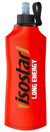 Isostar - Gourde Flasque Souple 500ml - Running, Trail, Cyclisme : Long Energy +3H