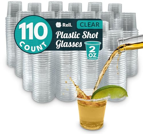 Reli. (110 Count 2 oz Plastic Shot Glasses | Disposable