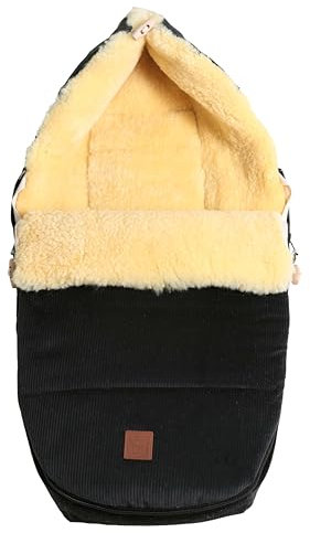 Kaiser 65342 FILIA CORD Lammfell Babyschalen Fußsack (black)