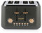 Salter Pebble 4 Slice Toaster – Wide Slot Bread Toaster with High Lift Eject, 6 Browning Levels, Self-Centring Slots, Removable Crumb Tray, Defrost/Reheat/Cancel, Charcoal