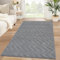 SHACOS Grau Teppich Wohnzimmer Kurzflor 80x150 cm Modern Waschbarer Teppich Schlafzimmer Weich Wohnzimmerteppich Hoch-Tief-Effekt 3D Effekt rutschfeste Teppiche für Kinderzimmer, Esszimmer