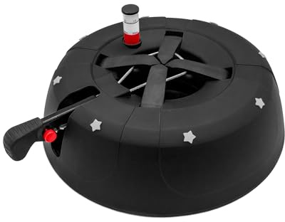 Christbaum Ständer grün mit Einseiltechnik und Fußhebel - 32 cm - Weihnachtsbaumständer mit Wassertank für Bäume bis 2 m - Tannenbaumständer Baumhalter Baumständer Baumfuß für echte Tannen