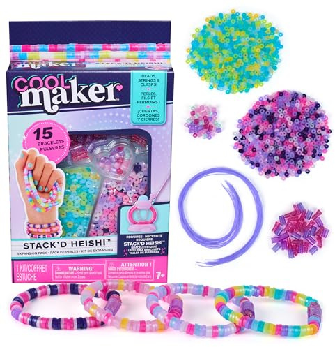 Cool Maker, Ricarica Perline per Macchina dei Braccialetti dell'Amicizia, con oltre 1300 Perline, per la Realizzazione di 10 Braccialetti, Giocattoli Artistici per Bambine, 7+ Anni