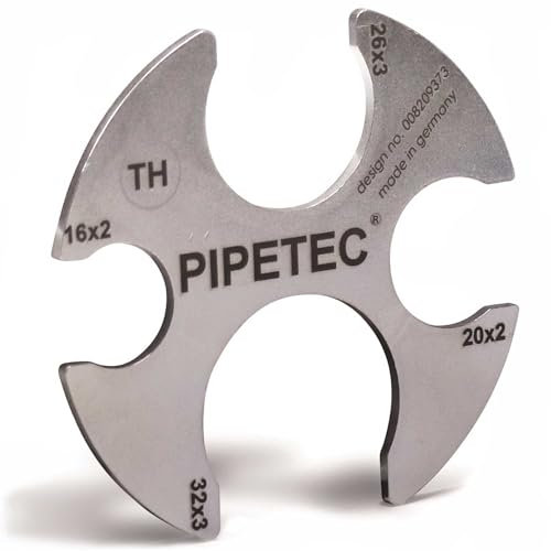 Pipetec Prüflehre für Pressfitting 16 x 2 mm - 20 x 2 mm - 26 x 3 mm - 32 x 3 mm