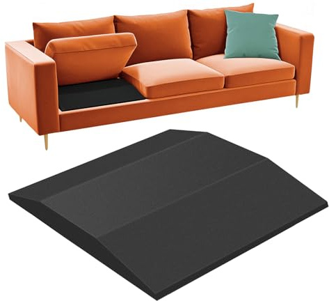 22X 22 Couch Cushion Support for Sagging Seat, Trapezoidal Sofa Cushion Support High-Density Foam Furniture Seat Cushions Sagging Repair, Replacement for Inserts to Raise Couch Seats Black Set of 1